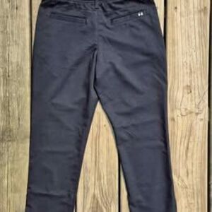 Under Armour Boy's Black Golf Pants Tapered Leg, Adjustable - Youth Large